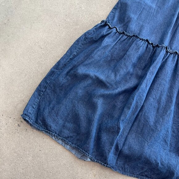 Chaps Denim Midi Dress Size Medium With Pockets - Picture 4 of 5